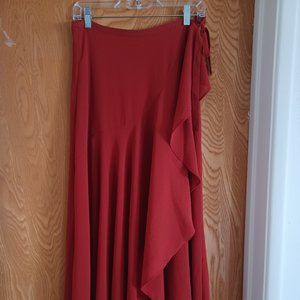 Wrap maxi skirt burnt orange size 4
